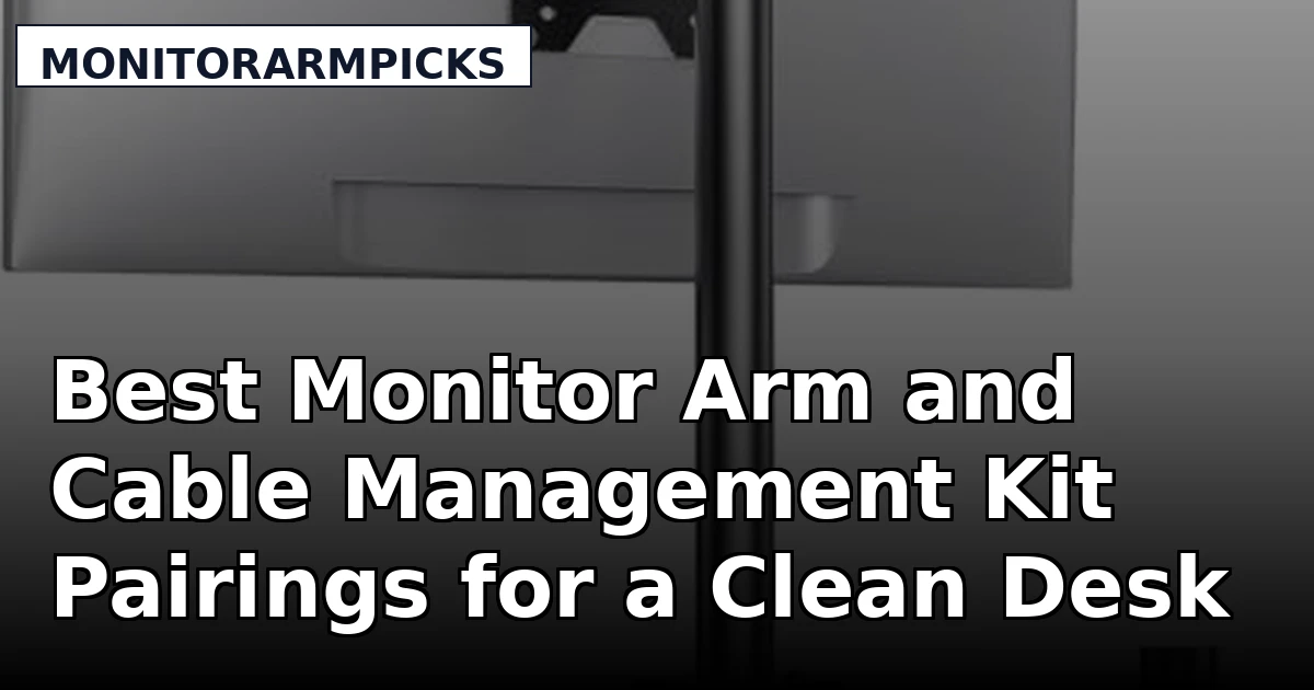 Best Monitor Arm and Cable Management Kit Pairings for a Clean Desk