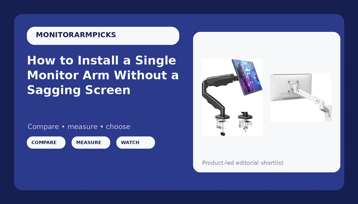How to Install a Single Monitor Arm Without a Sagging Screen