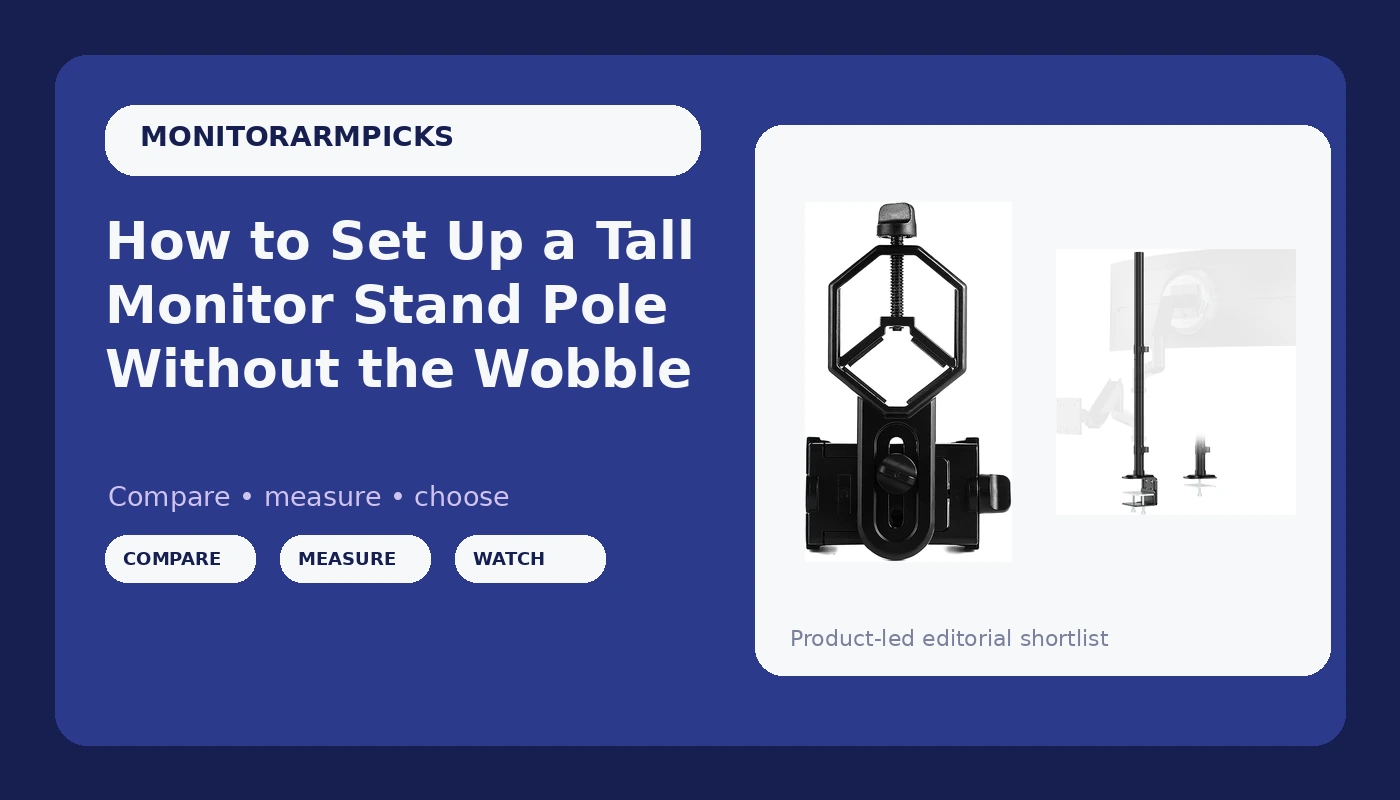 How to Set Up a Tall Monitor Stand Pole Without the Wobble
