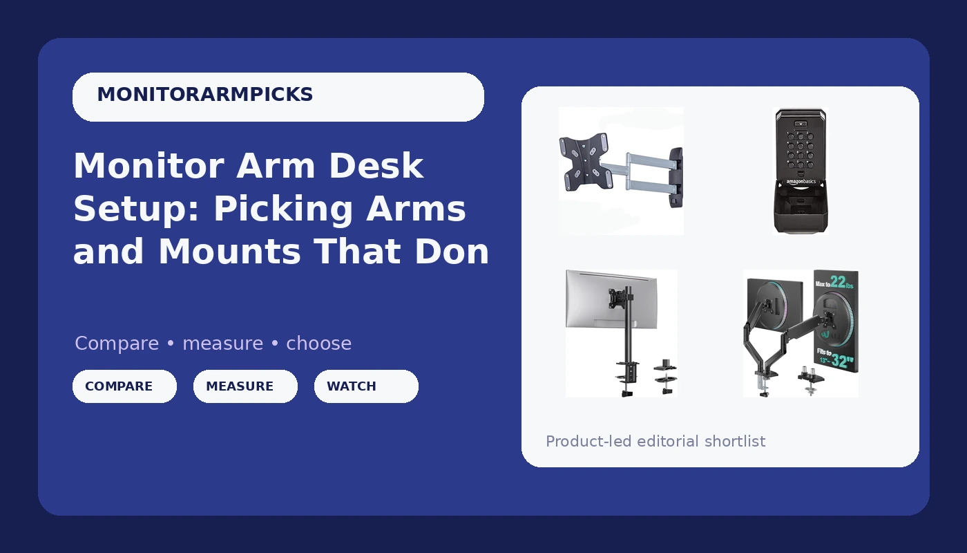 Monitor Arm Desk Setup: Picking Arms and Mounts That Don't Sag