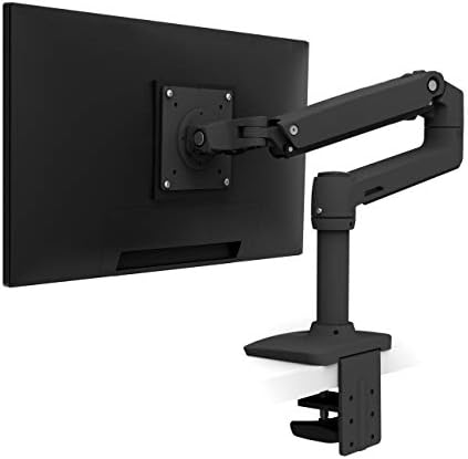 Ergotron, LX Monitor Arm, Single Monitor Desk Mount, fits Flat Curved Ultrawide Computer Monitors up to 34 Inches, 7 to 25 lbs, VESA 75x75mm or 100x100mm, Matte Black