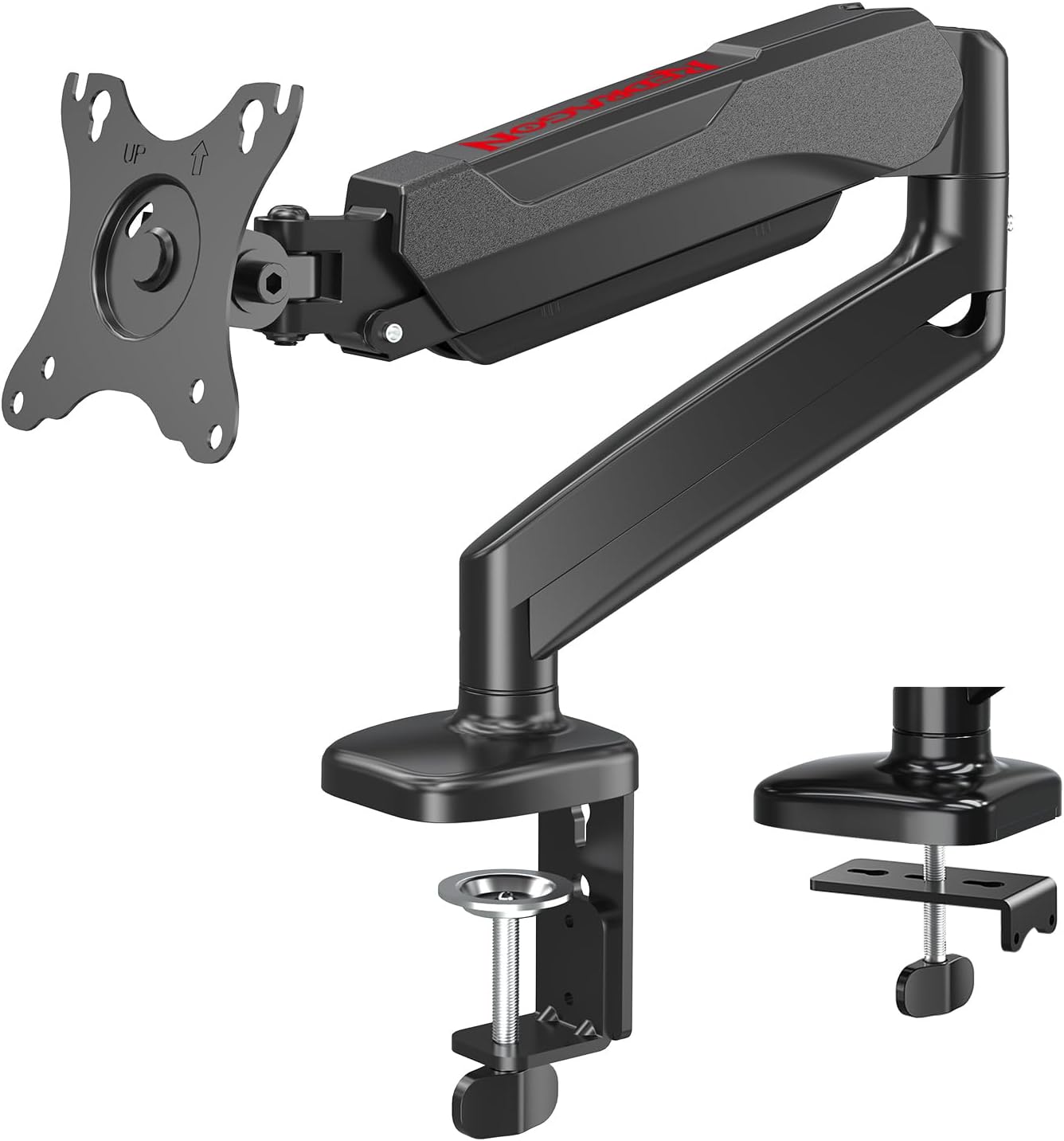 Redragon GMK914 Single Monitor Mount Stand - Gas Spring Adjustable Arms with VESA 75/100mm, 13-32 Inch Screen Compatibility, C Clamp &amp; Grommet Base, Cable Management, 17.6lbs Load Capacity